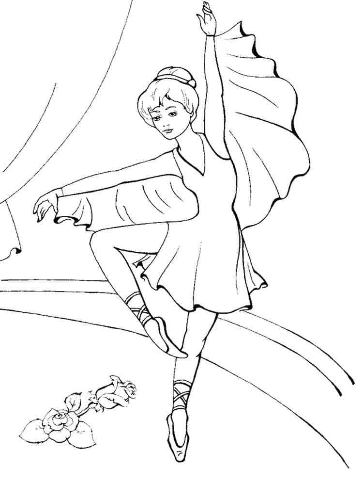 무료로 인쇄할 수 있는 발레리나 coloring page