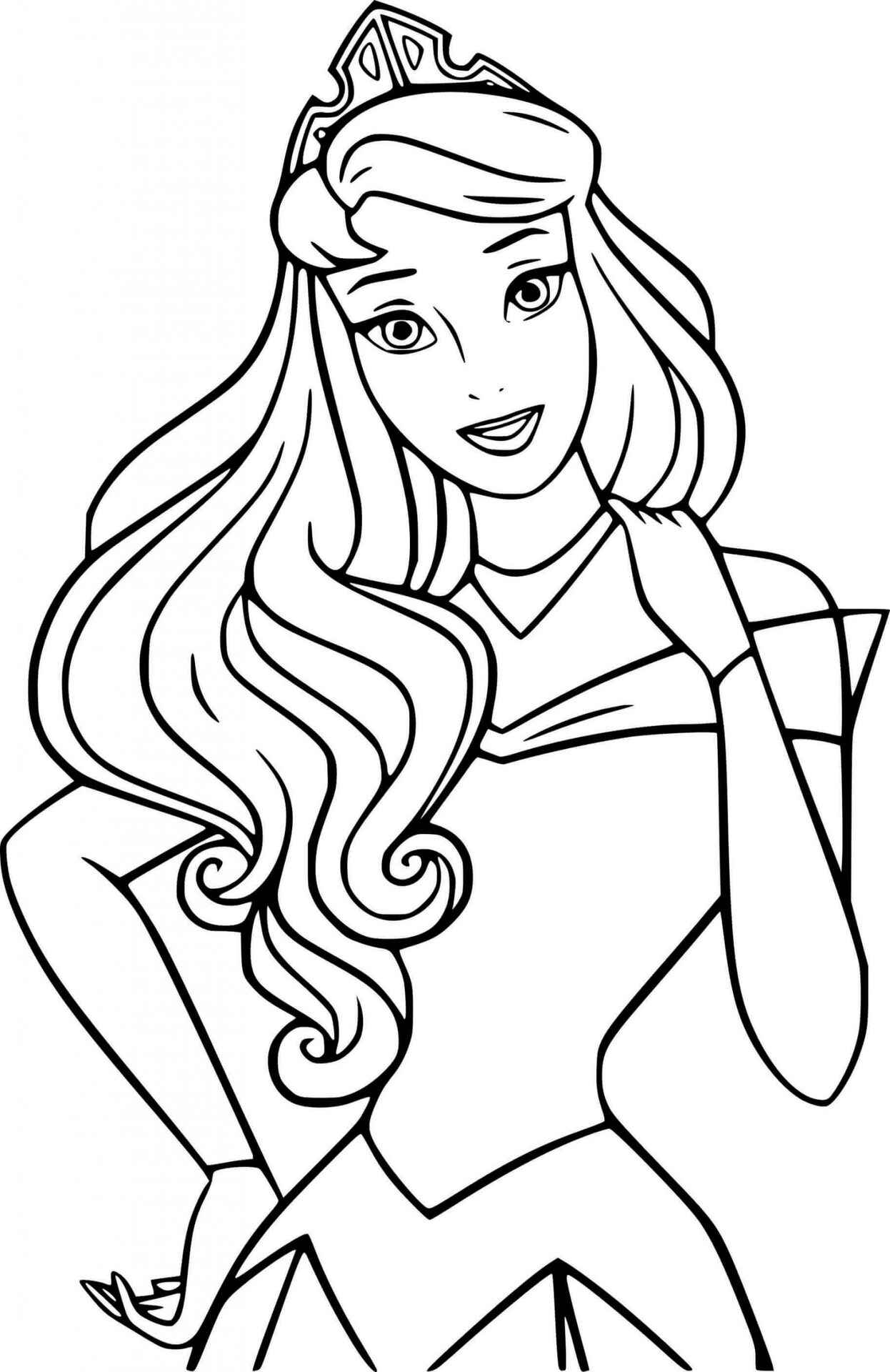 오로라 공주 얼굴 무료 coloring page