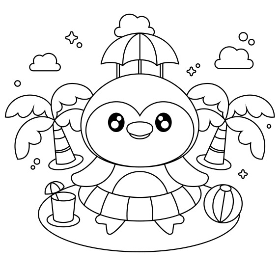 펭수 귀여워 coloring page