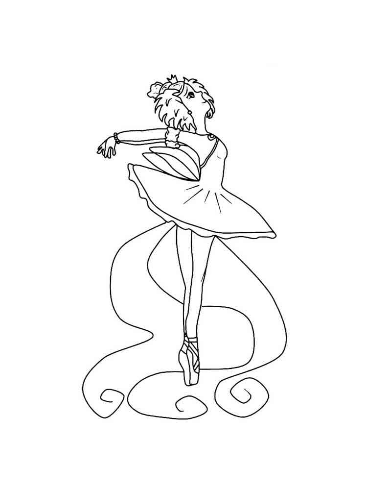 프리 발레리나 coloring page