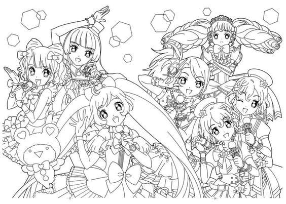 프리파라 수치 coloring page