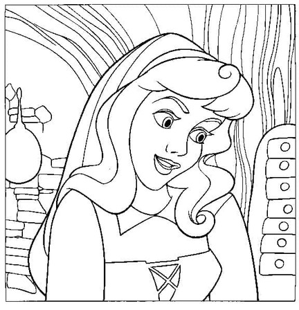 사랑스러운 오로라 공주 무료 coloring page