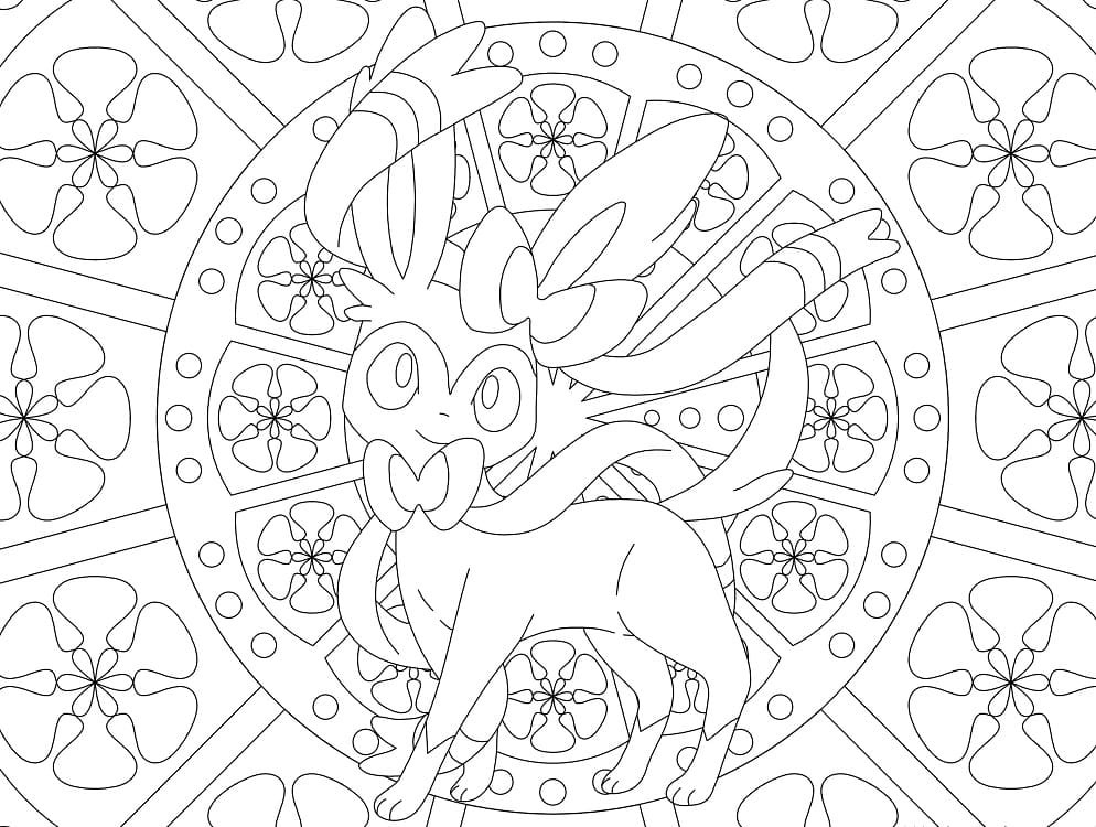 실베온 만다라 coloring page