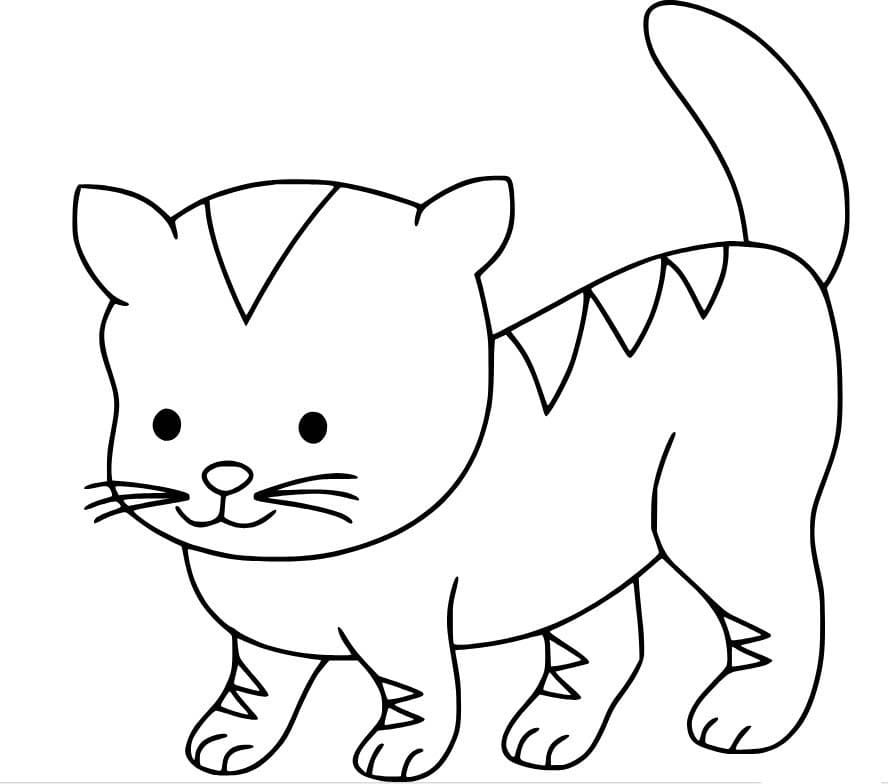 뚱뚱한 작은 고양이 coloring page