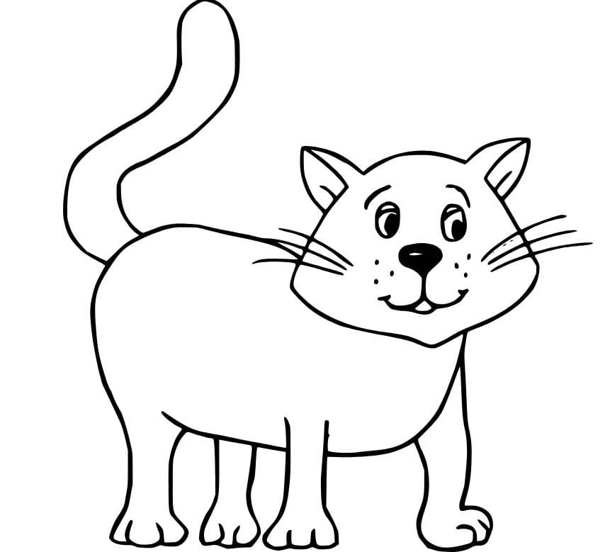 웃는 고양이 coloring page