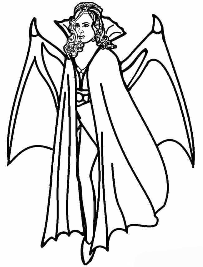 여성 뱀파이어 coloring page