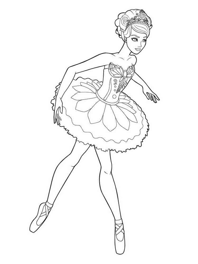 예쁜 발레리나 coloring page