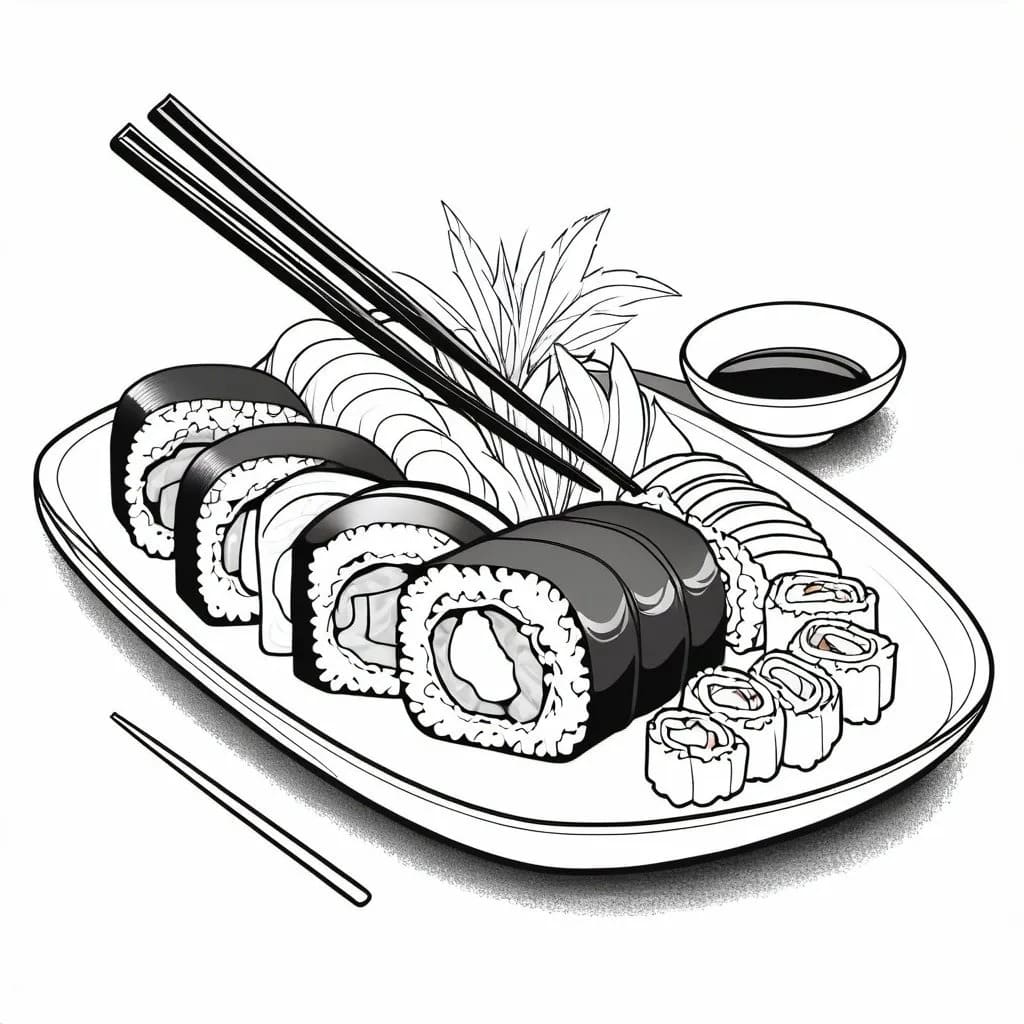 김밥 색칠하기놀이