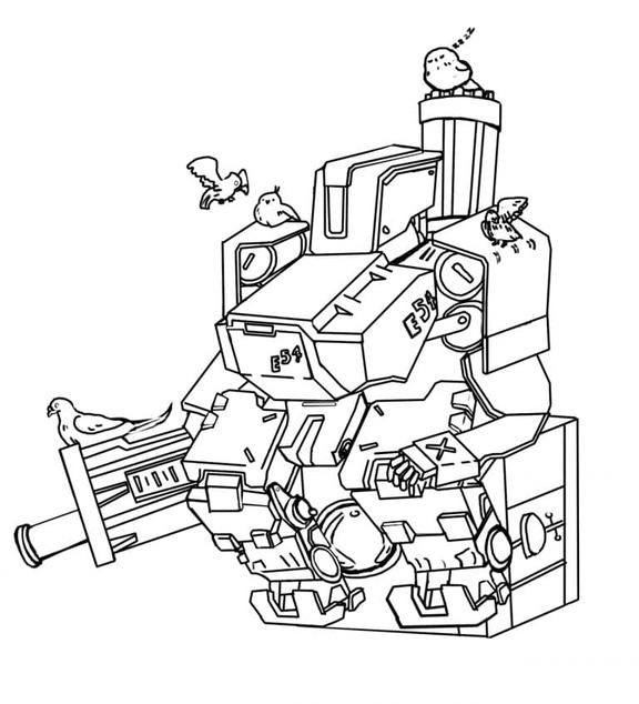 바스티온 오버워치 coloring page