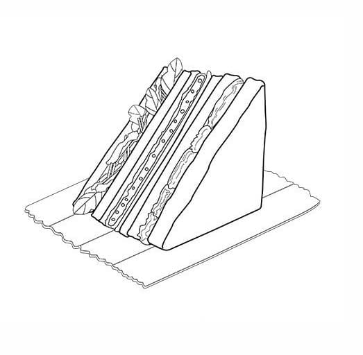 샌드위치 그리기 간단