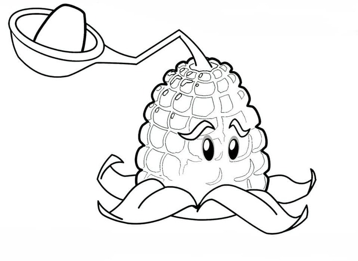 식물 대 좀비 커널-펄트 coloring page