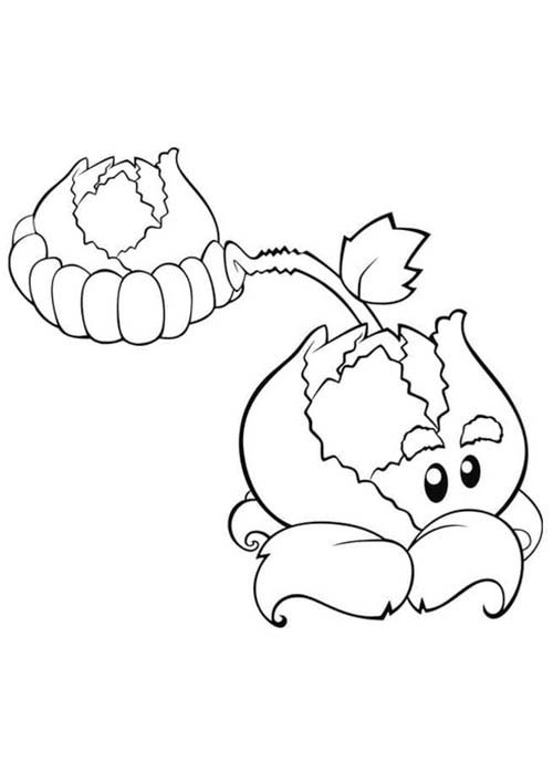 식물 대 좀비 양배추 풀트 coloring page