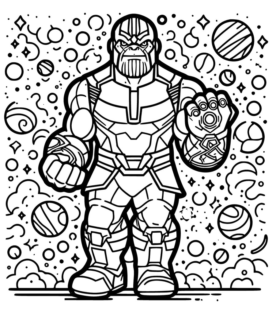 애니메이션 타노스 coloring page