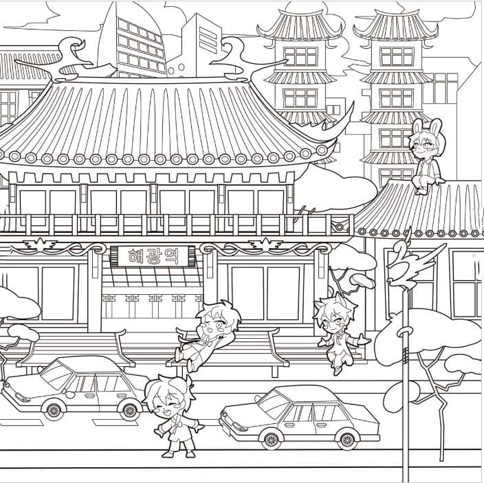 그리다 잠뜰 인쇄 가능 coloring page