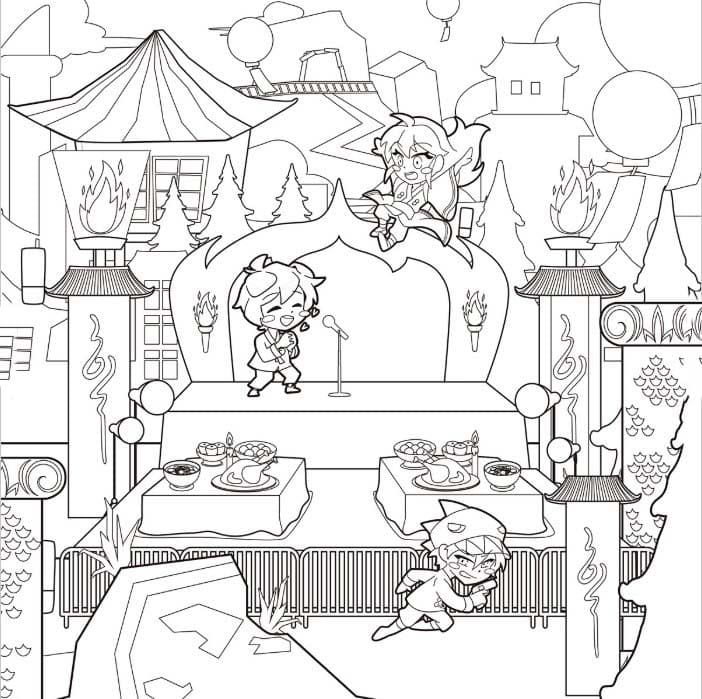 그리다 잠뜰 정상 coloring page