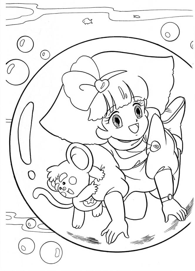 그리다 요술공주 밍키 단순한 coloring page