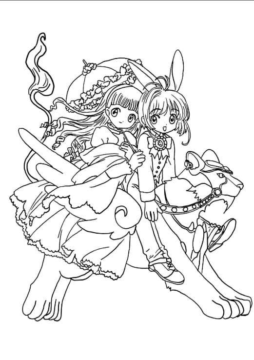 기본 카드캡터 사쿠라 coloring page