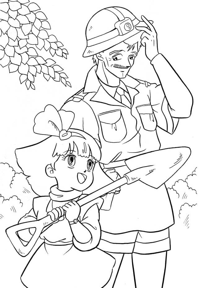 기초적인 요술공주 밍키 coloring page