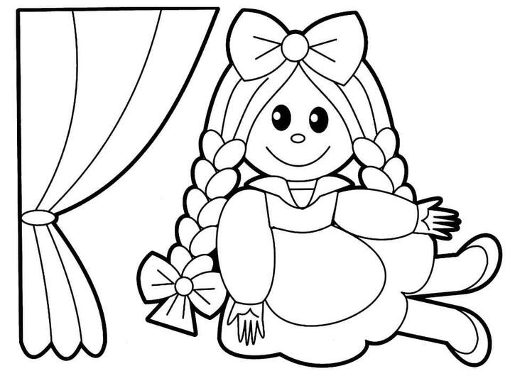 귀여운 인형 그리기 coloring page