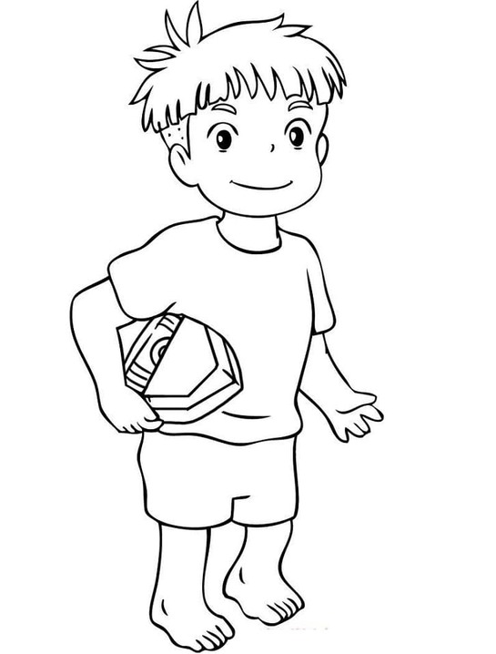 행복한 소스케 coloring page