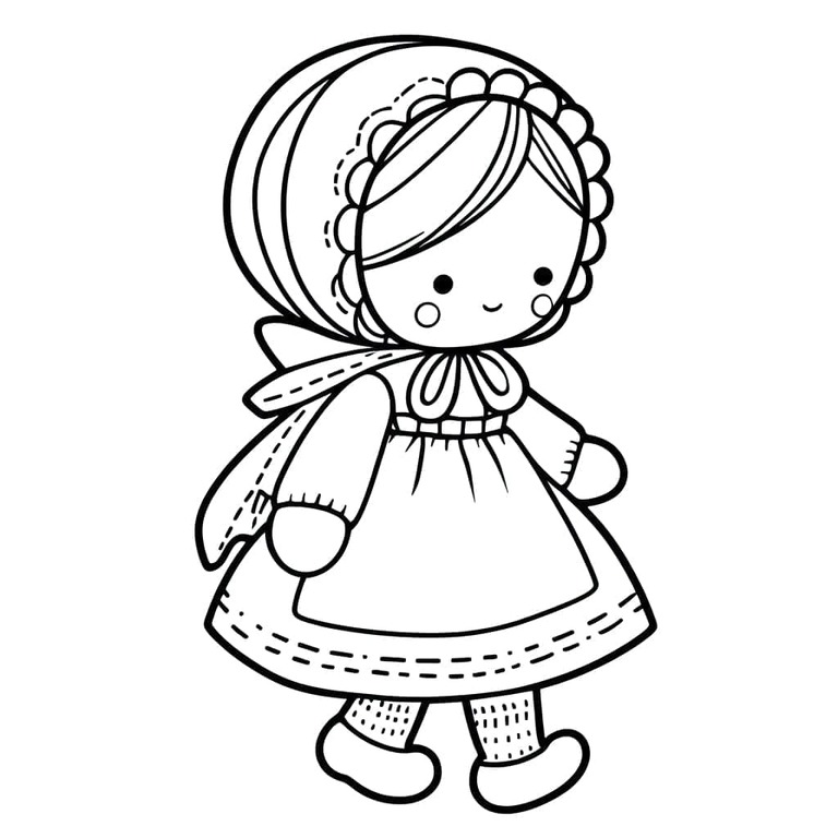 인형을 그려 행복해지다 coloring page