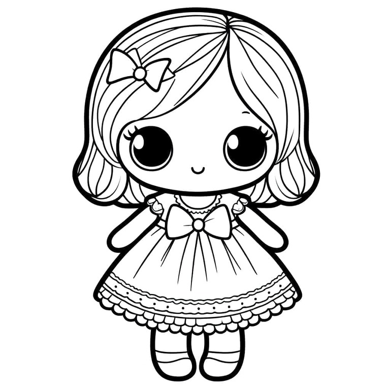 인형 그리기 재미 coloring page