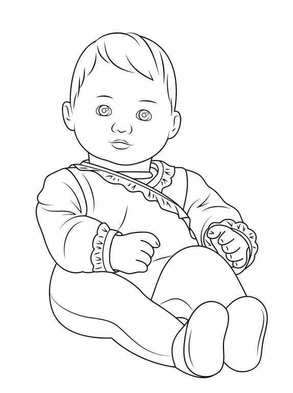 인형 귀엽다 coloring page