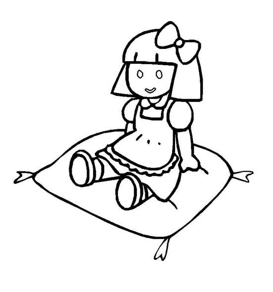 인형 매우 쉬움 coloring page