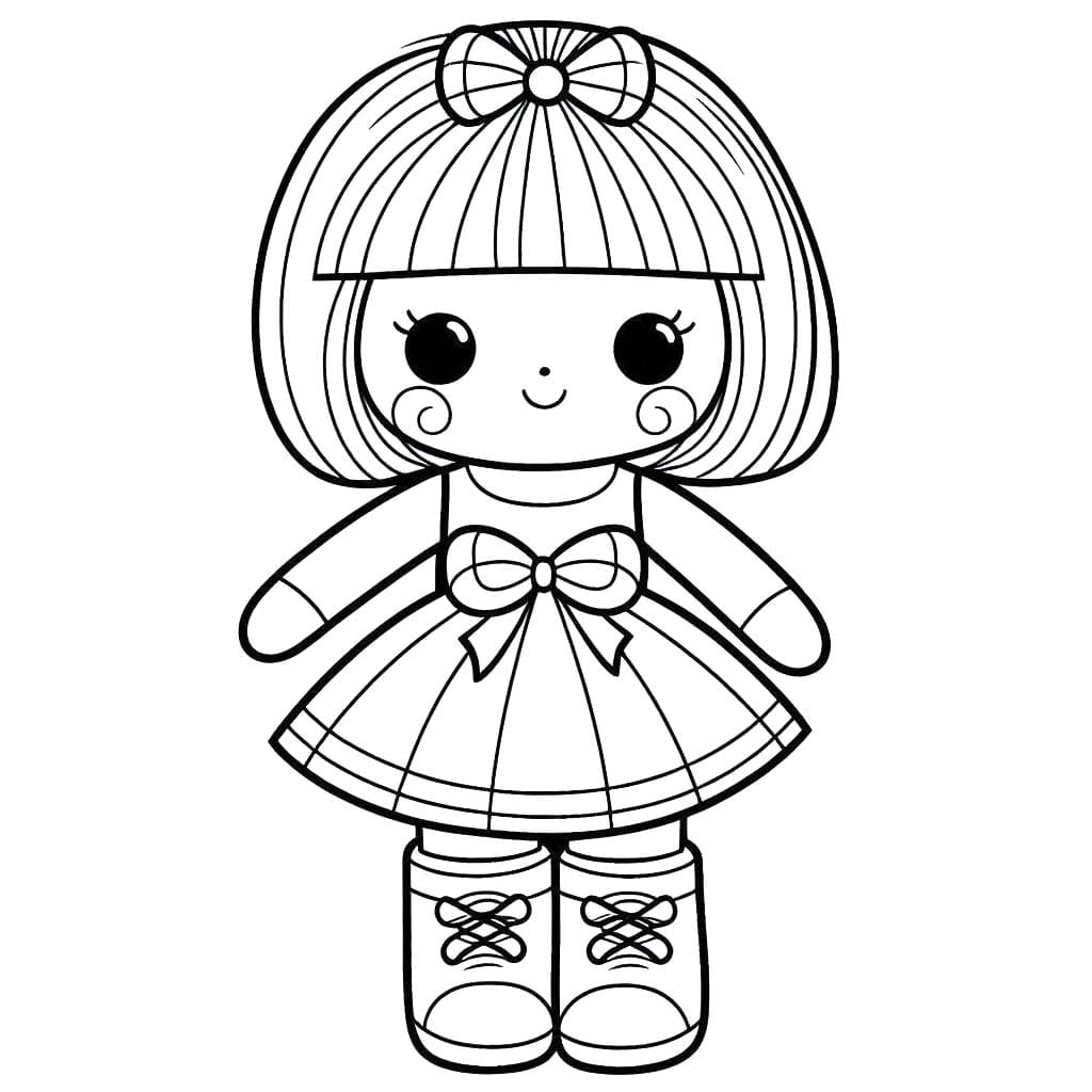 인형 무료 coloring page