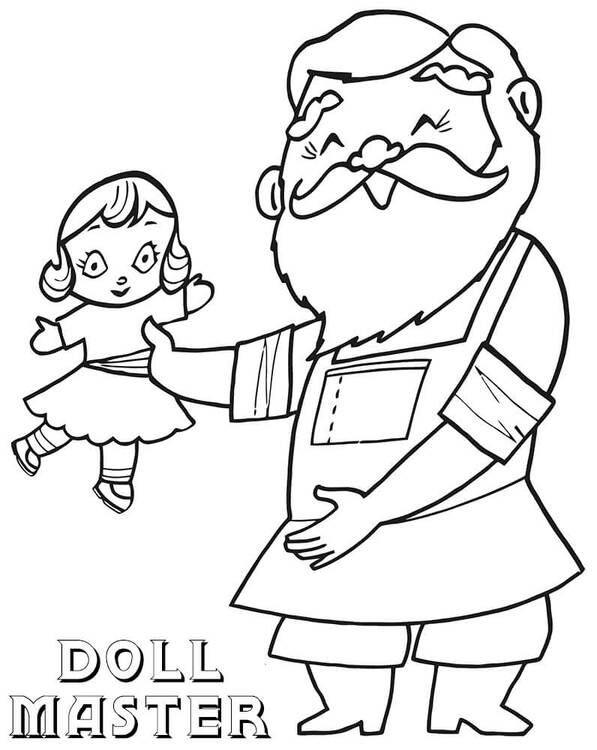 인형마스터 그리기 coloring page