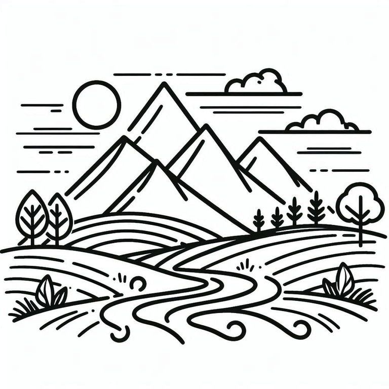 자유의 산 coloring page