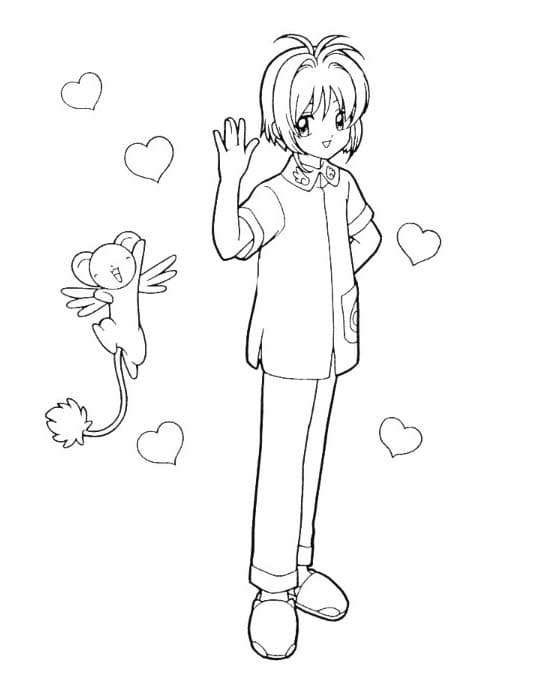 매우 간단한 카드캡터 사쿠라 coloring page