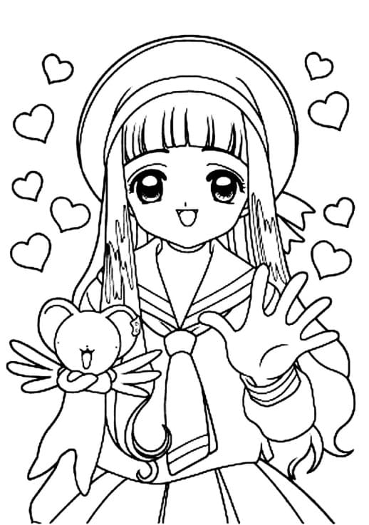 매우 기본적인 카드캡터 사쿠라 coloring page