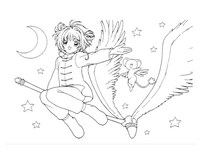 무료 카드캡터 사쿠라 coloring page