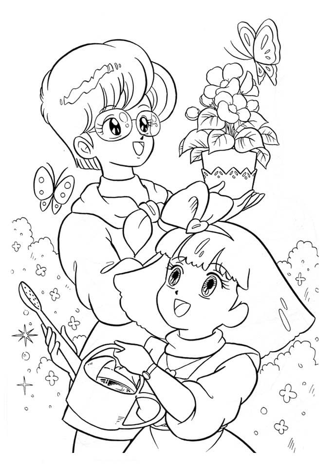 무료 요술공주 밍키 인쇄 가능 coloring page