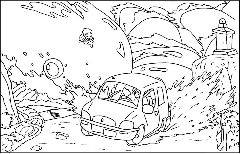 포뇨를 인쇄하세요 coloring page