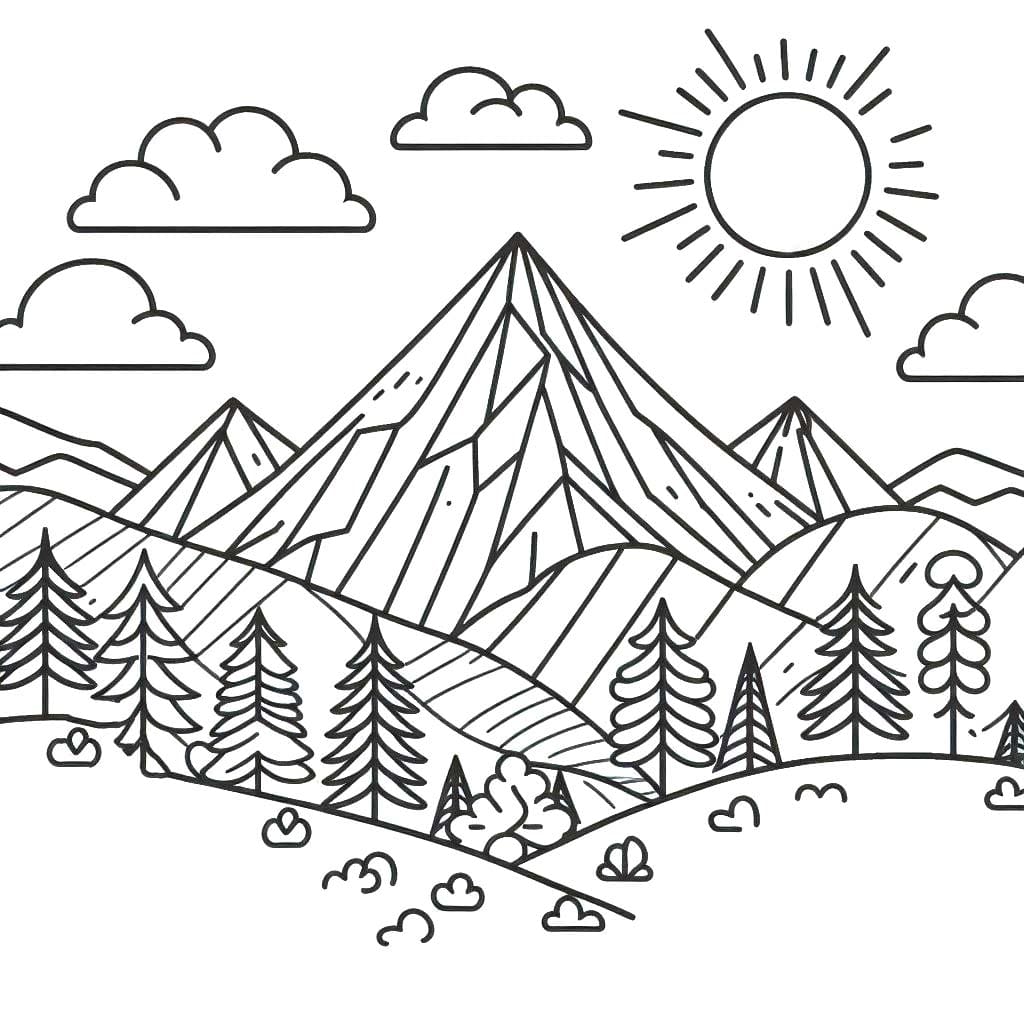 산 1 coloring page