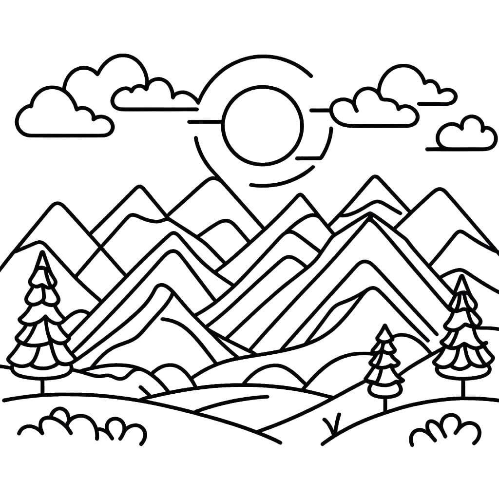 산 3 coloring page