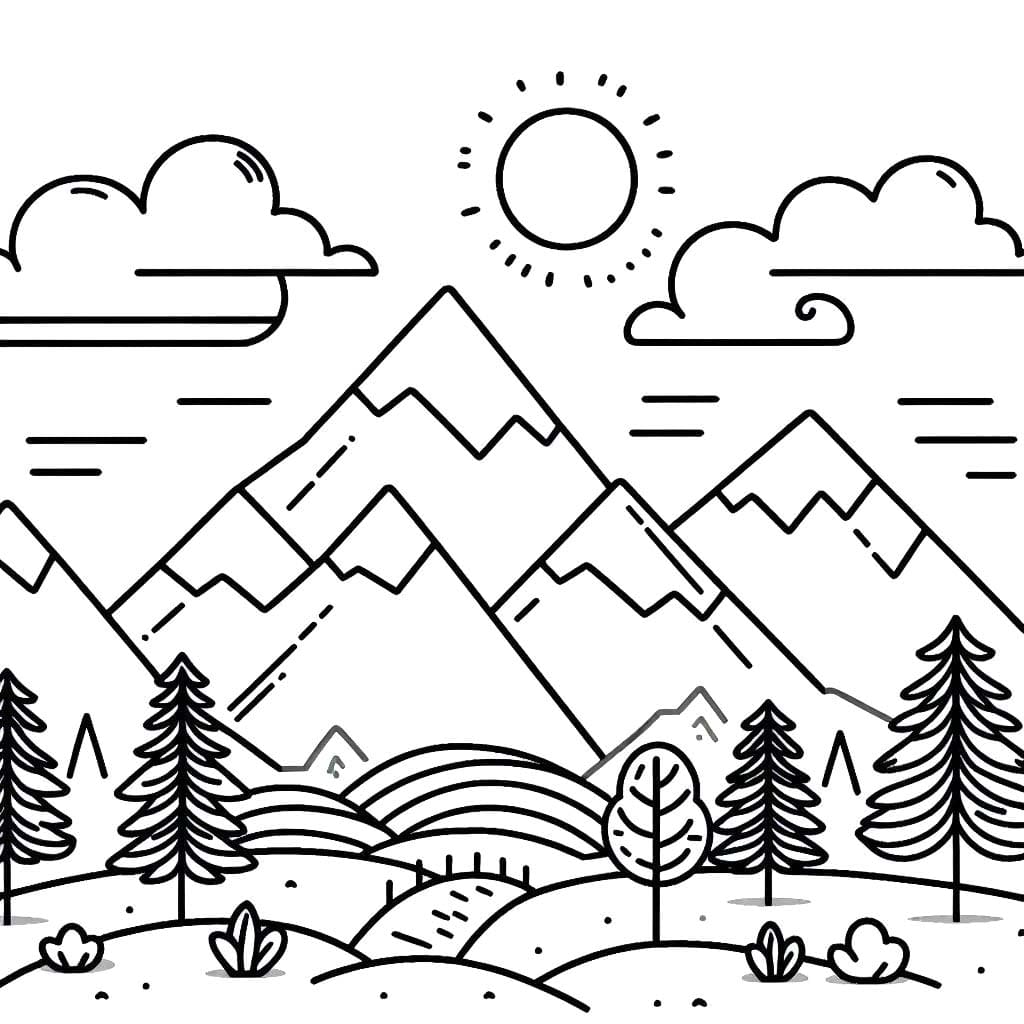 산 5 coloring page