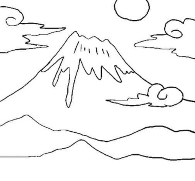 산을 그리세요 coloring page