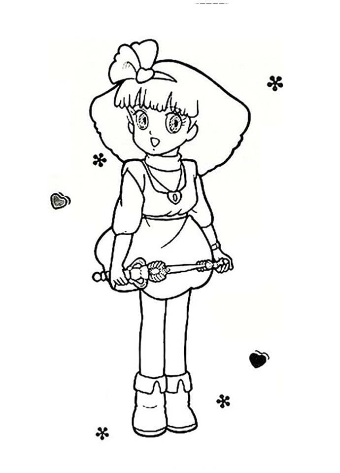 요술공주 밍키 2 coloring page