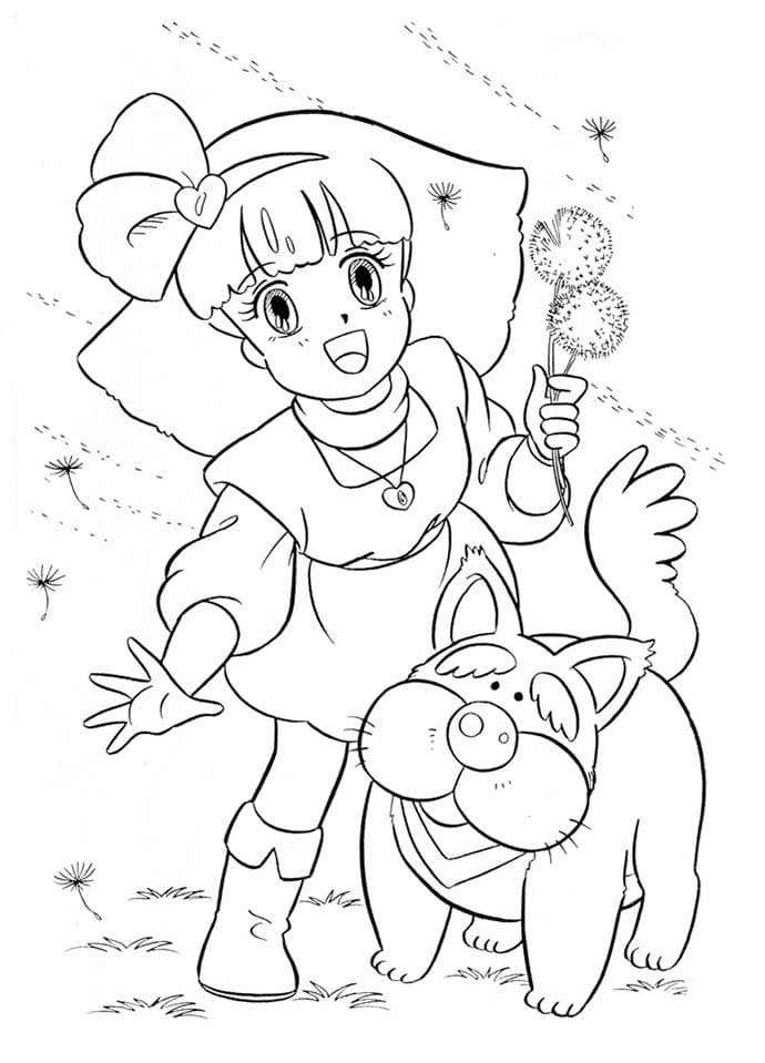 요술공주 밍키 3 coloring page