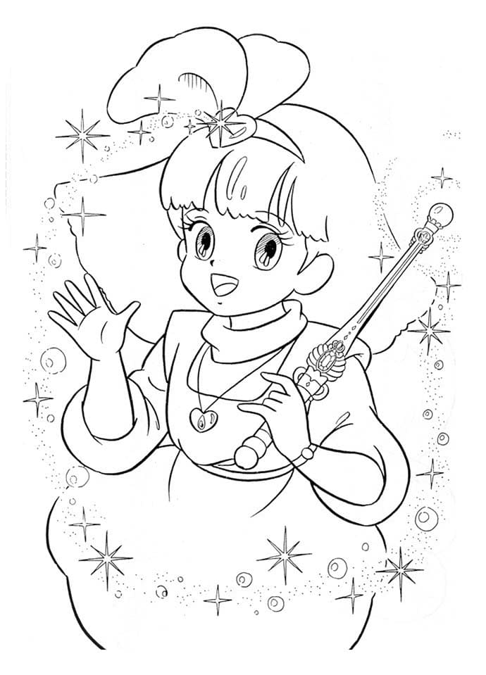 요술공주 밍키 8 coloring page