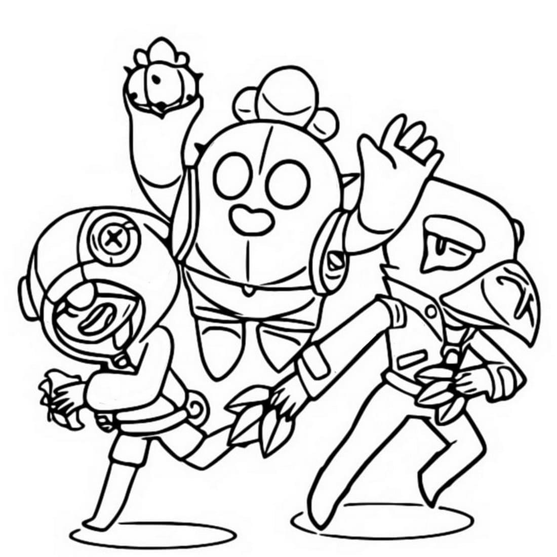 브롤 스타즈 크로우 무료 인쇄 가능 coloring page