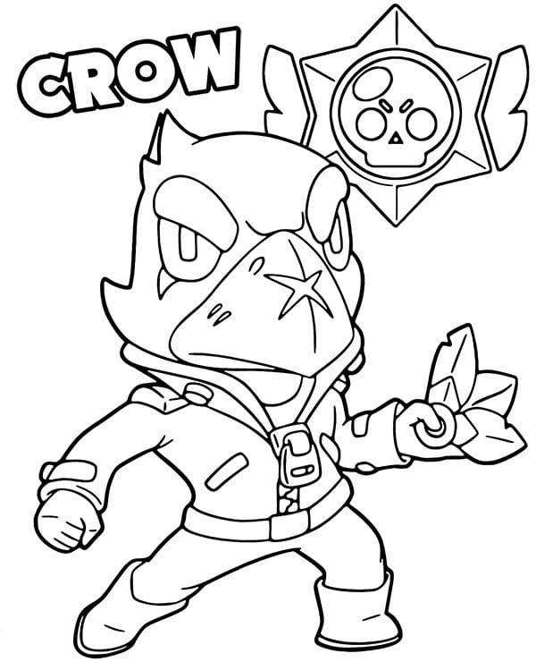 브롤스타즈 크로우 무료 coloring page