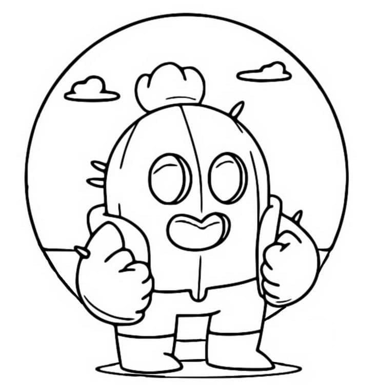 브롤스타즈 스파이크 인쇄 가능 coloring page