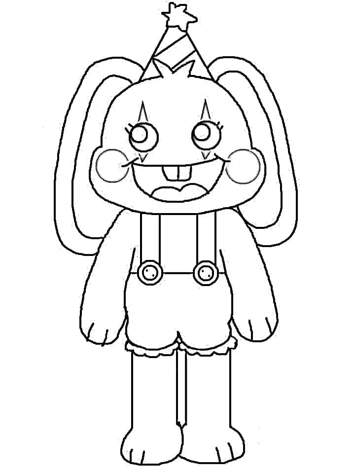 귀여운 분조토끼를 그려보세요 coloring page