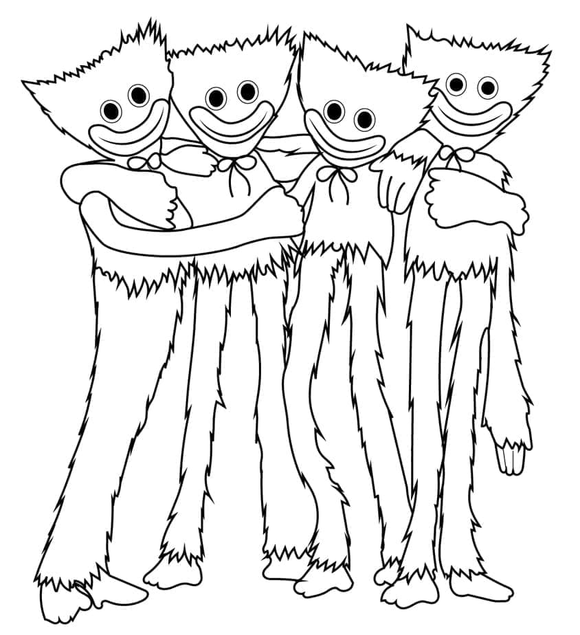 포피 플레이타임 2장 미니 허기스 coloring page