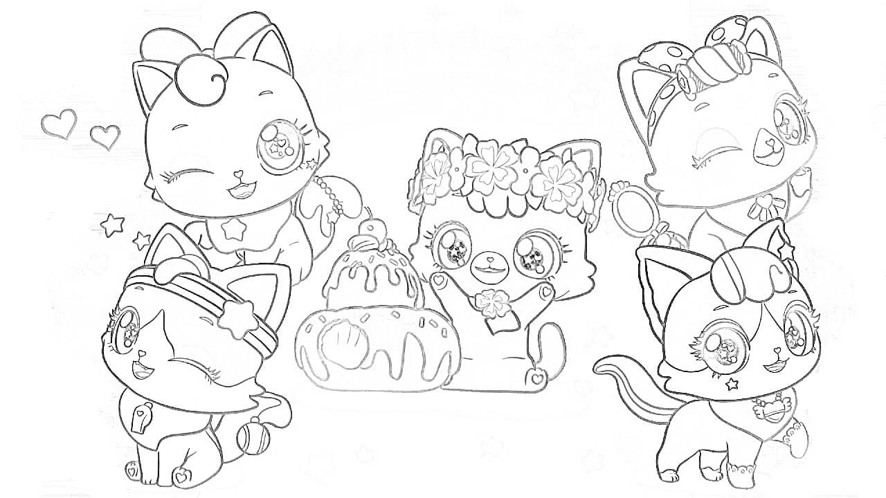 위시캣 1 coloring page