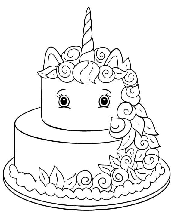 유니콘 생일 케이크